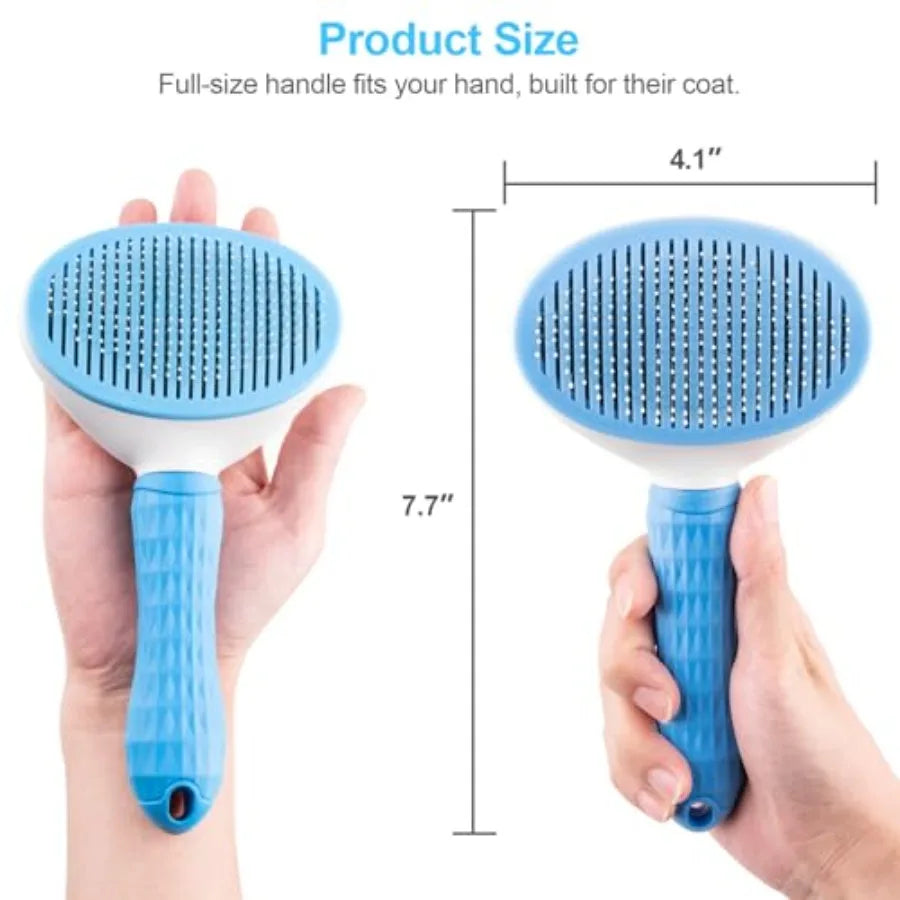 Self Cleaning Slicker Brush For Dogs And Cats Grooming Massager
