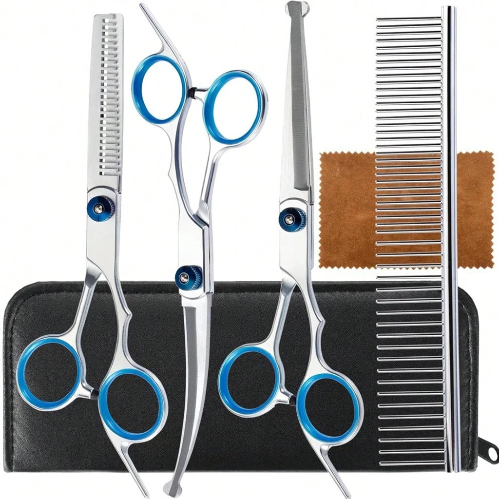 Shuyu Pet Grooming Scissors Kit Stainless Steel Dog Cat Trimmers