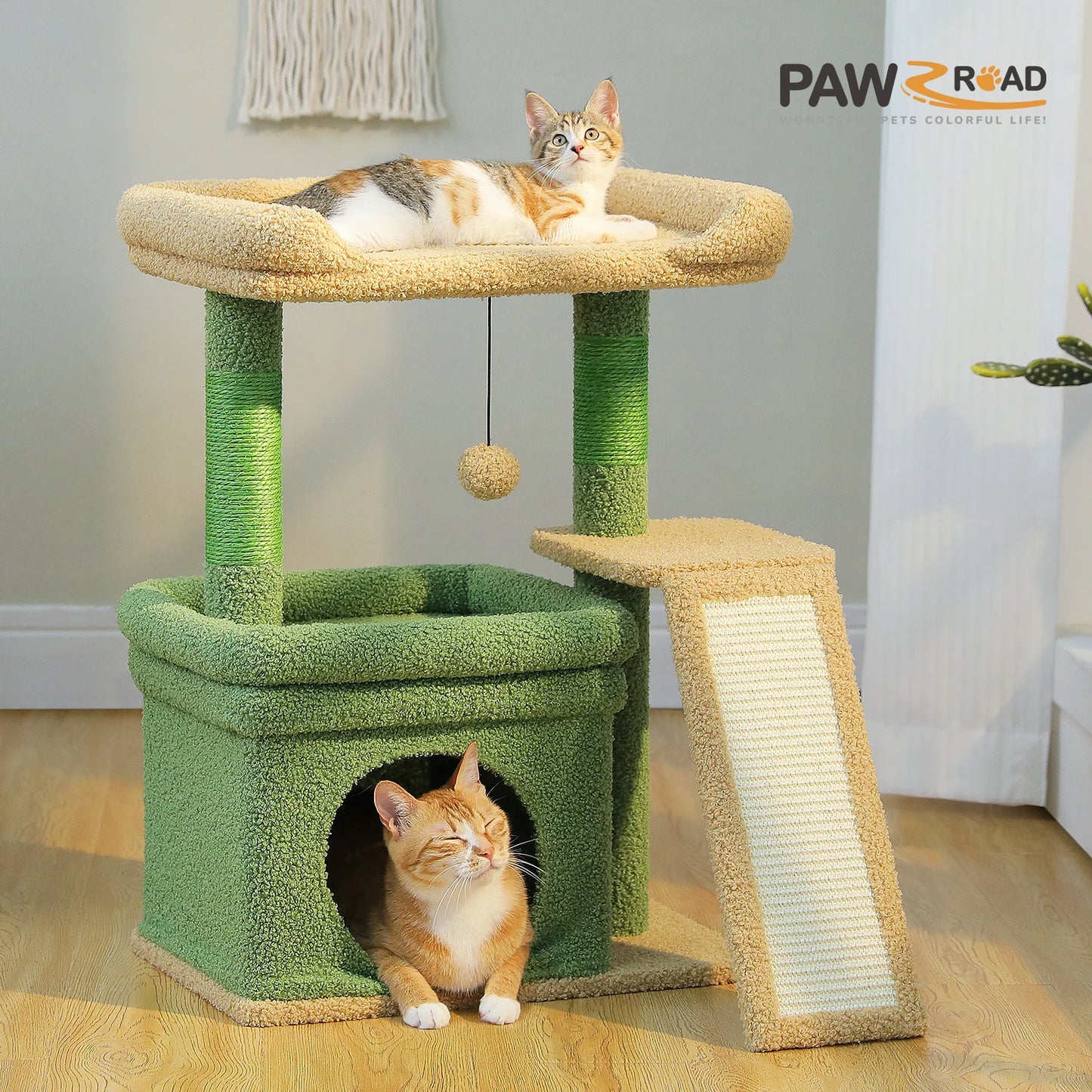 PAWZ Road Cat Tree Indoor Tower With Sisal Scratching Post
