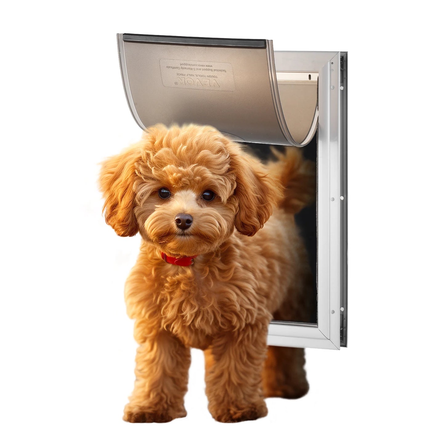 Dog Door Aluminum Frame Weatherproof Flap System With Lock
