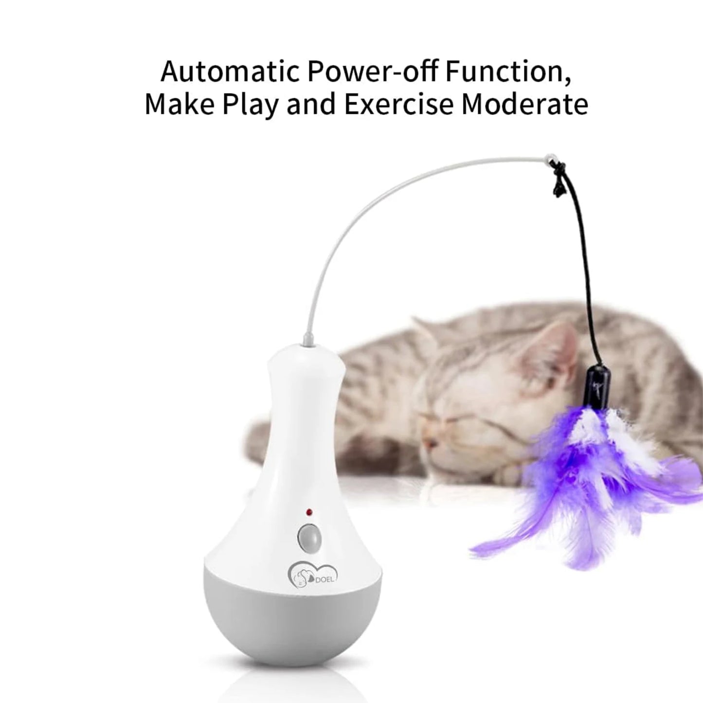 Cat Interactive Feather Teaser Toy For Indoor Play And Exercise