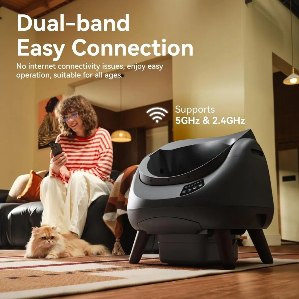 Self Cleaning Cat Litter Box OpenX 5G WiFi