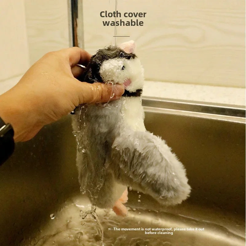 Bird Shaped Cat Toy Rechargeable Chirping Flapping Squeak Plush