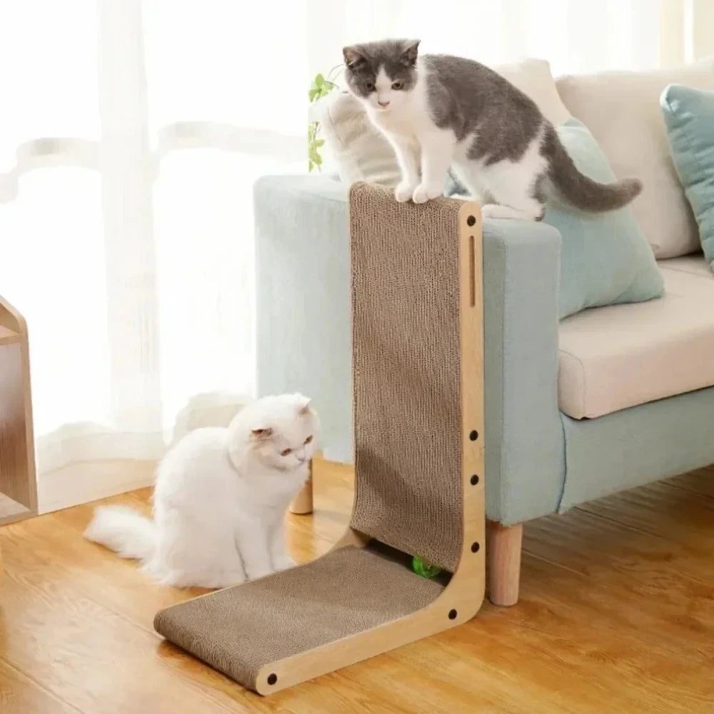 NONECN L Shape Cat Scratch Pad For Indoor Cats Durable
