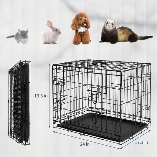 HiMISSCN Rabbit Cage Portable Folding Slide Out Tray
