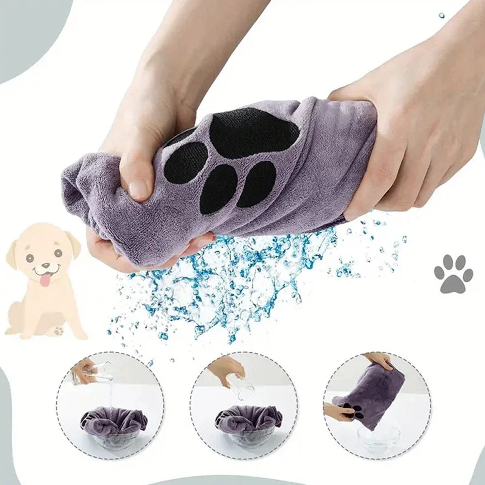 Microfiber Pet Bath Towel for Dogs and Cats Grooming