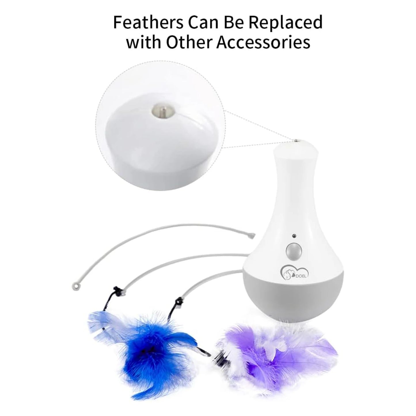Cat Interactive Feather Teaser Toy For Indoor Play And Exercise